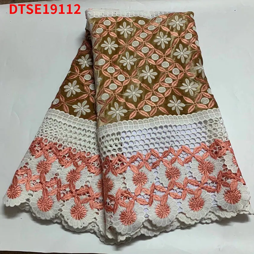 Latest Ankara Flannelette Dress Fabric African Low Price ​Swiss Lace Textiles For Sewing Clothes DTSE19112 | Дом и сад