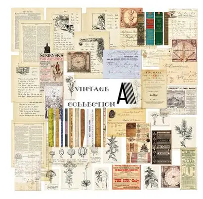 Старая газета кардсток высечки для скрапбукинга счастливый планировщик