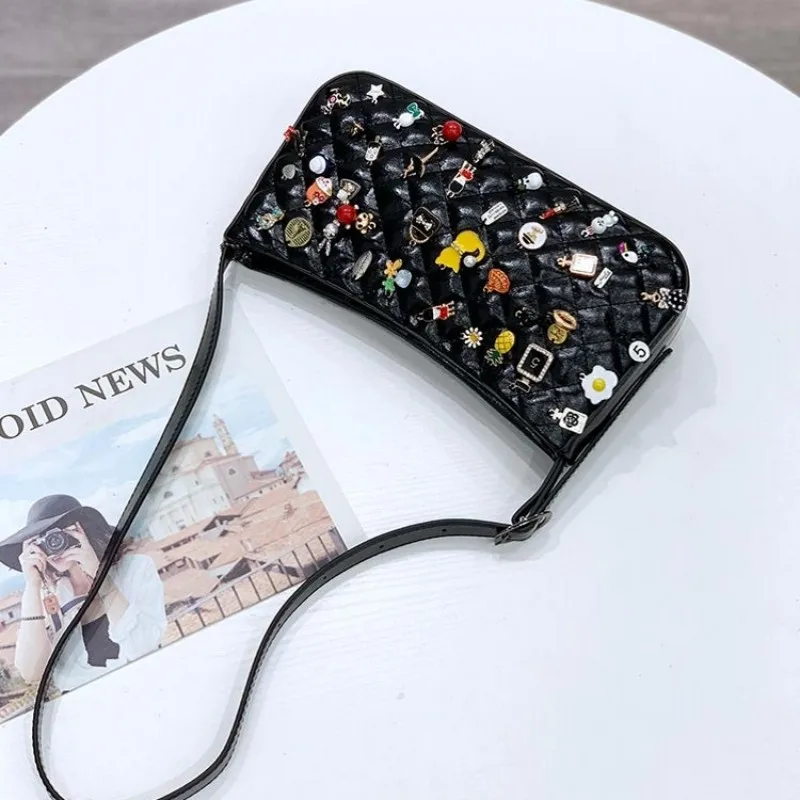 

Sweet Office Lady Bags Women 2021 Autumn New Cartoon Shoulder Bag Handmade Designer Pu Leather Mini Crossbody Small Bags Women
