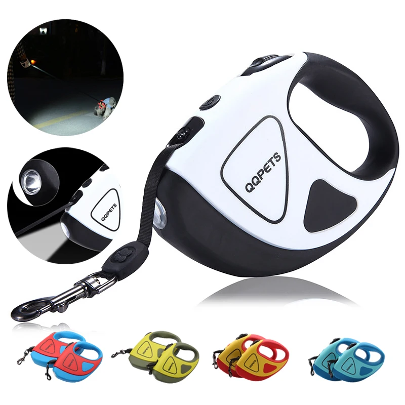 

Pet Dog Automatic Retractable Fiber Leash Night Safety LED Shining Automatic Stretching Dog Hand Holding Rope Pet Supplies