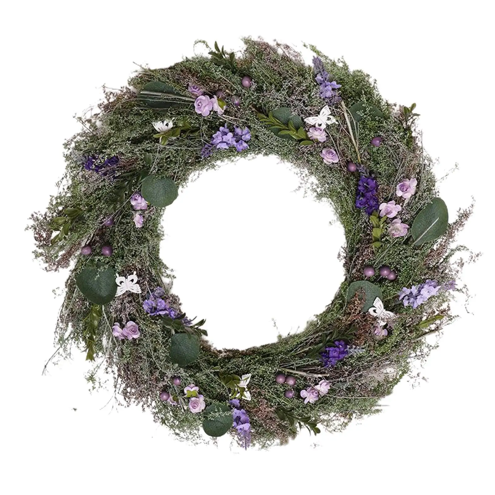

16'' Lavender Garland Handmade Artificial Flowers Garland Front Door Wreath
