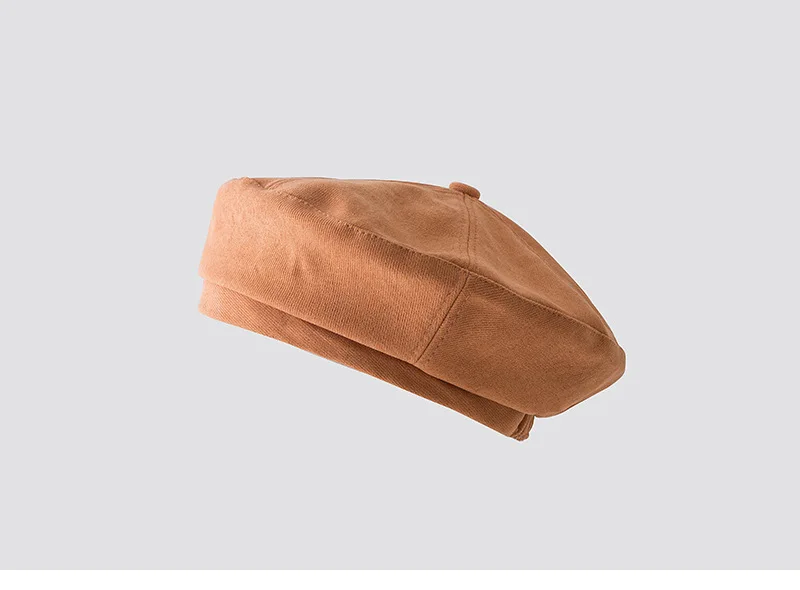 Вельветовая однотонная шляпа берет в японском Корейском стиле уличный головной