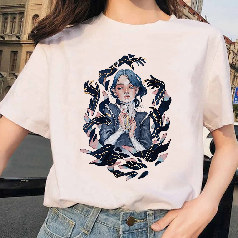 

Vintage T Shirt Women Graphic Tees Women Top Tees Japanese Anime Tshirt Harajuku Kawaii Streetwear Punk White T-shirt Ulzzang