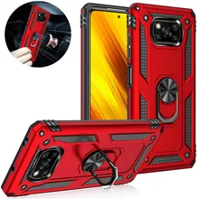 For Xiaomi Pocophone Poco X3 NFC Case Car Magnetic Holder Ring Shockproof Armor Phone Case for Mi Poco X3 Pro PocoX3 Back Cover