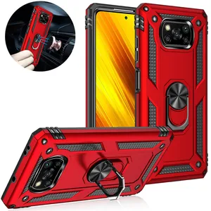 for xiaomi pocophone poco x3 nfc case car magnetic holder ring shockproof armor phone case for mi poco x3 pro pocox3 back cover free global shipping