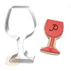 Свадебный металлический бокал для вина, ремешок для печенья, мастики, Кондитерские инструменты для украшения тортов, ремешок для кексов, Топпер