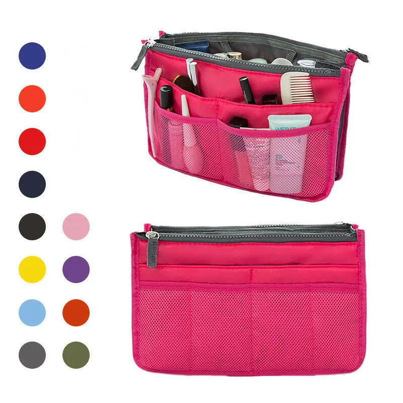 Popular 13 Pocket Bag in Travel Insert Handbag Tote Makeup Organizer Purse Pouch | Дом и сад