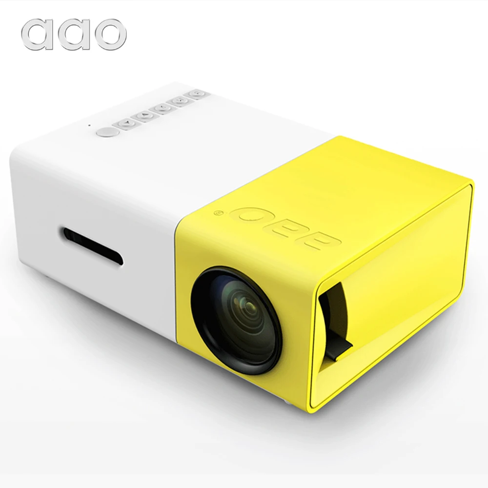 Мини-проектор AAO YG300 YG-300 дюйма HDMI USB поддержка 1080P домашний медиаплеер |