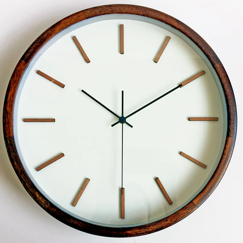 Современные деревянные настенные часы Ретро бесшумные скандинавские потертые