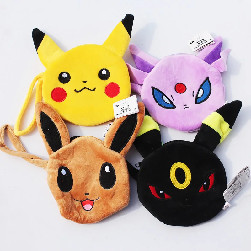 13 см милый плюшевый Кошелек для монет EEVEE Espeon Sylveon Umbreon мини-сумка Плюшевые Мультяшные сумки кошельки карманные игрушки Мультяшные плюшевые игрушки подарок