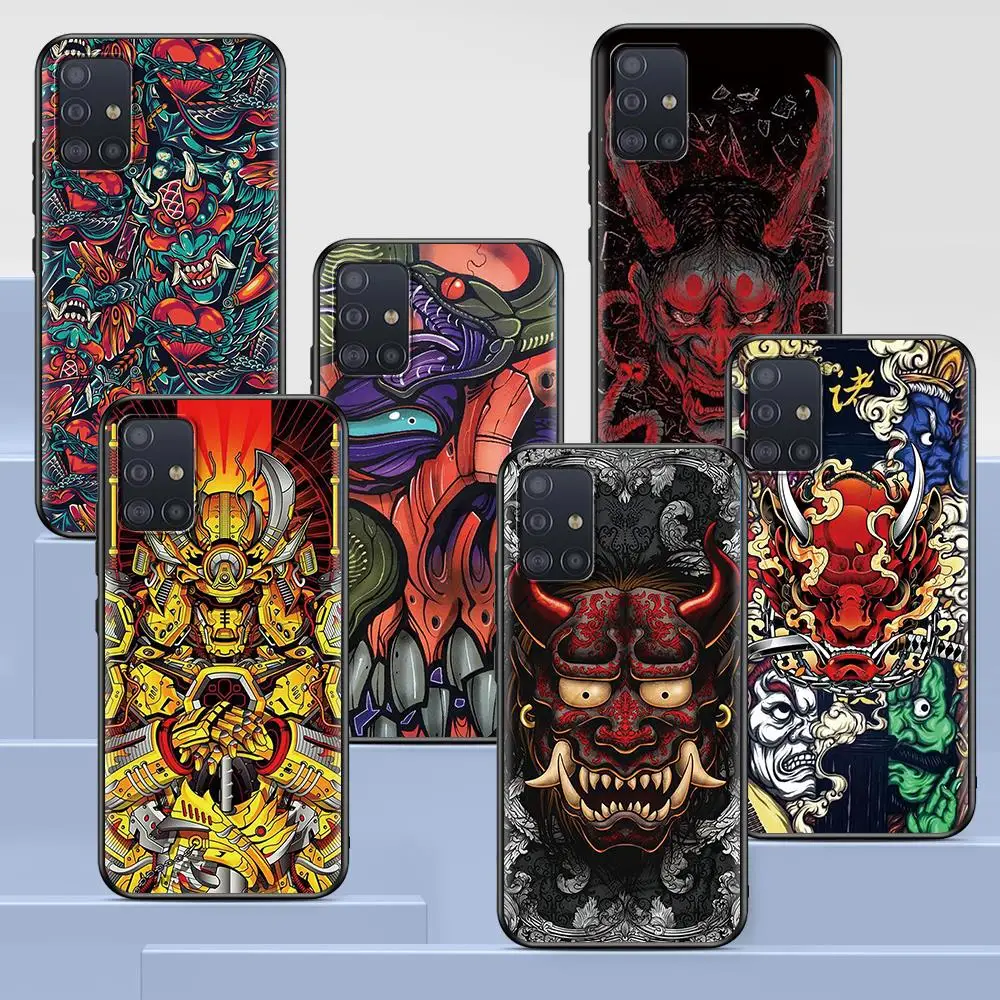 

Samurai Demon Case for Samsung Galaxy A51 A12 A21s A71 A52 A31 A32 A02s A72 A11 A41 A22 A01 A42 A91 A21 Black Soft Phone Cover