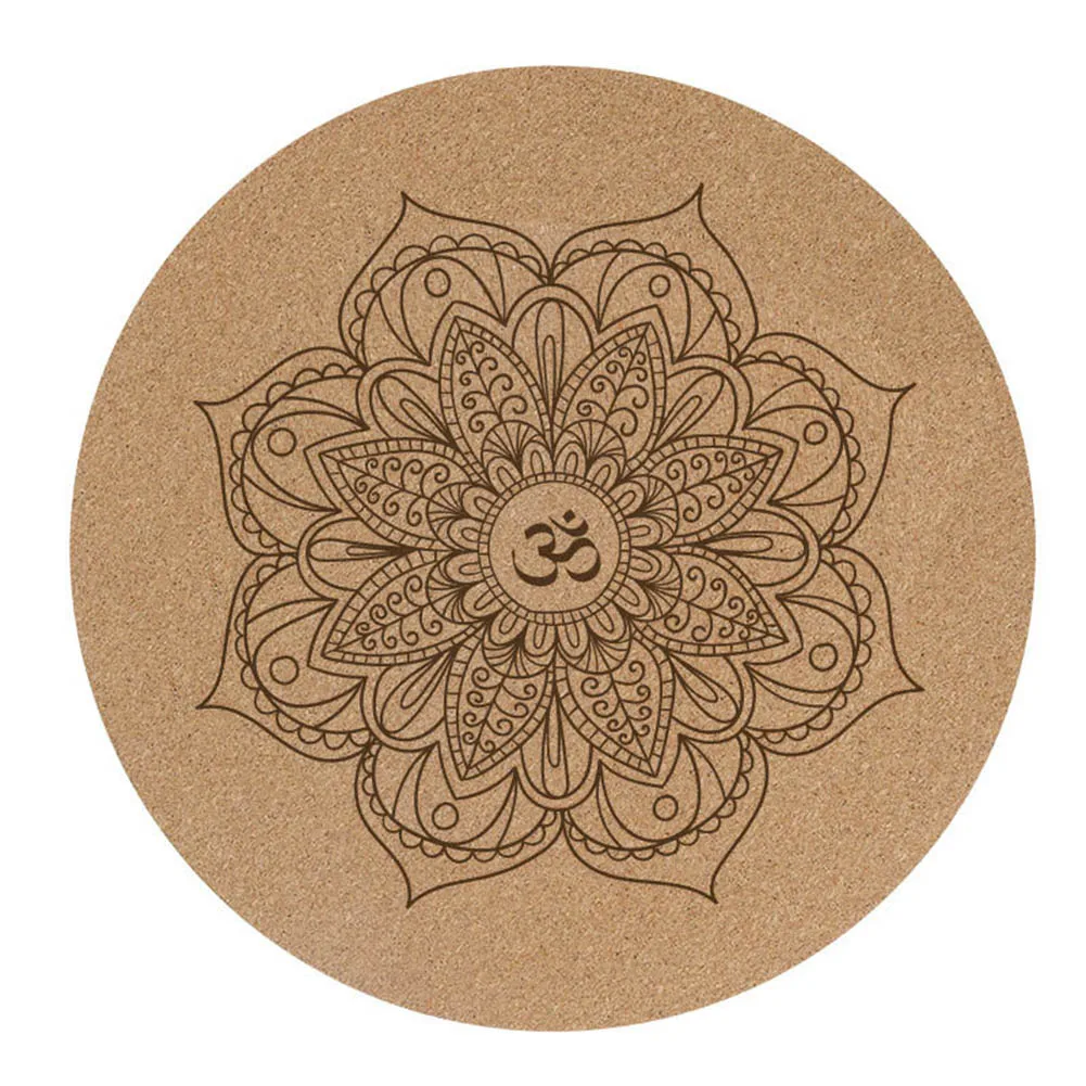 

Yoga Mat Little Round Cork Rubber 60x60cmx3mm Non Slip Yoga Cushion Meditation Cushion Pad Pilates Pad for Home Outdoor New