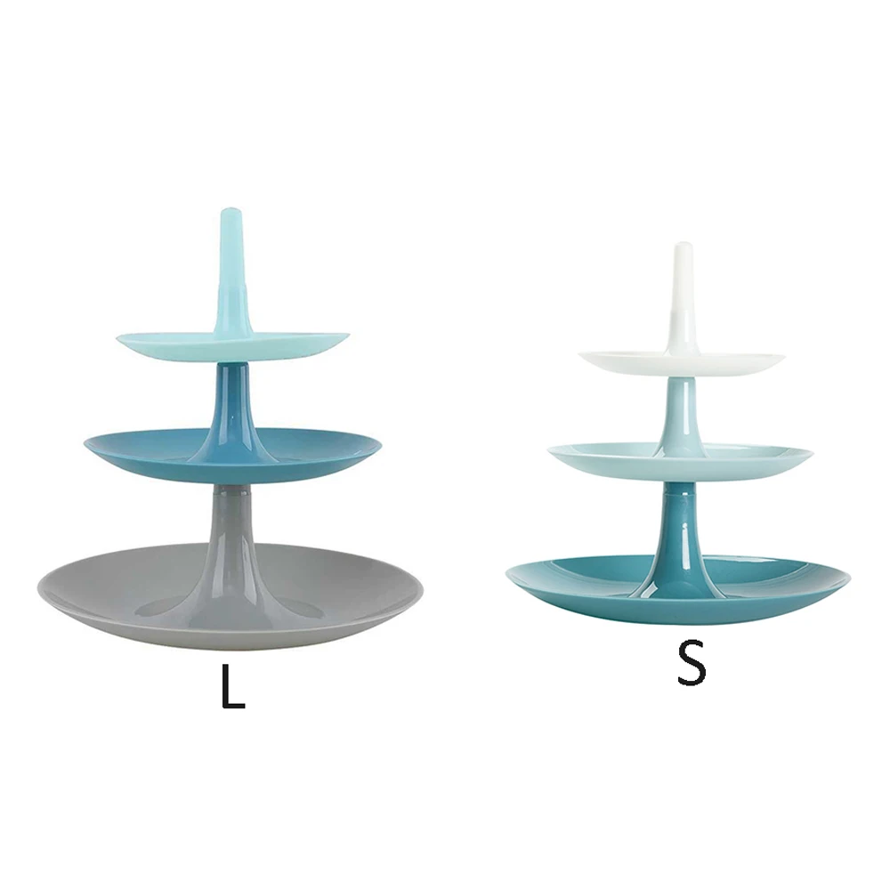 

3 Tier Cupcake Stand Tiered Serving Tray Cake Plate For Baby Shower and Wedding Plastic Durable