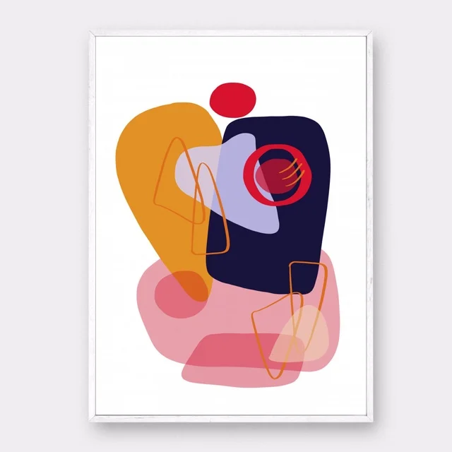 Минималистичный Современный художественный постер естественных цветов