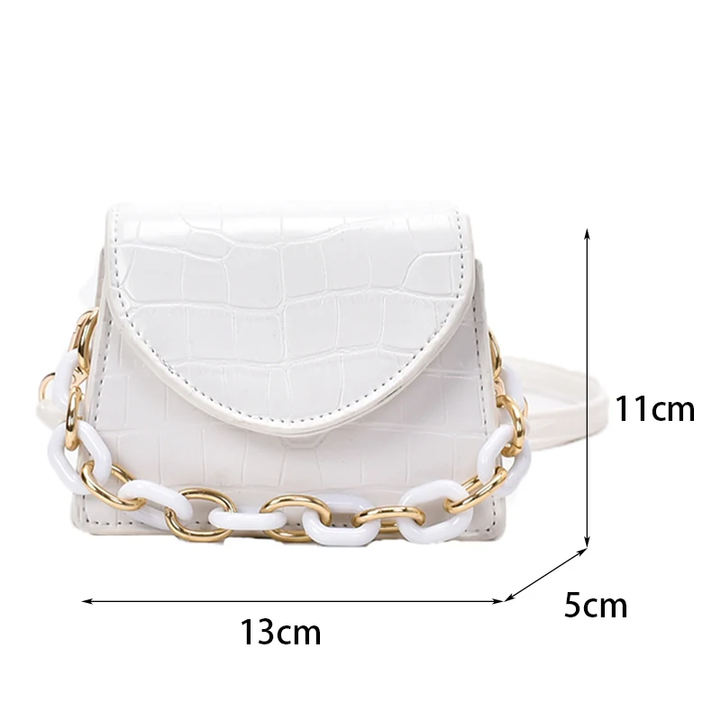 

Chain Crossbody Bags For Women Solid Color Mini PU Leather 2021 Simple Handbags Female Shoulder Travel Bag handbag and purses