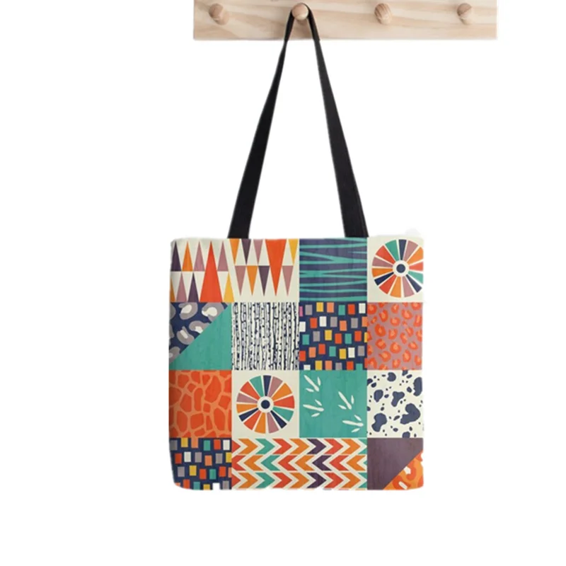 

Women shopper bag out of Africa Printed Kawaii Bag Harajuku Shopping Canvas Shopper Bag girl handbag Tote Shoulder Lady Bag