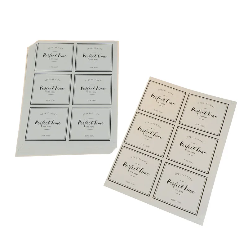 60 шт. = 10 листов новые черно белые идеальные временные наклейки этикетки