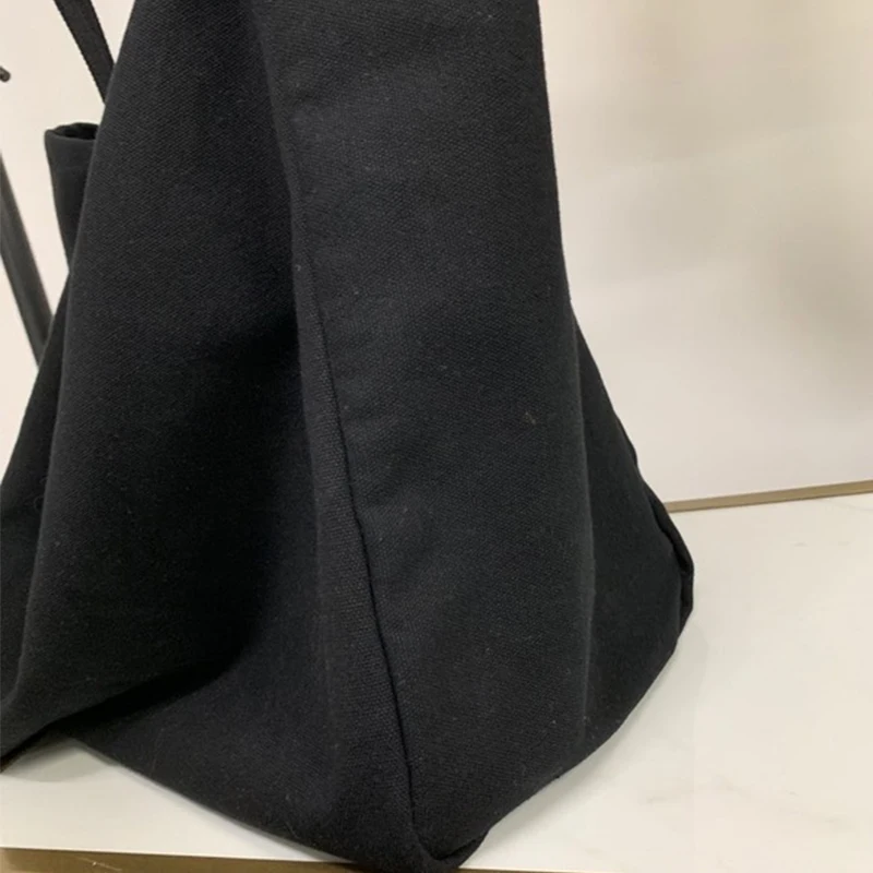 

Large Canvas Tote Bag Women Big Capacity Shopping Handbag Simple Lady Shoulder Bag Solid Color Handle Bag Reusable Designer Tote