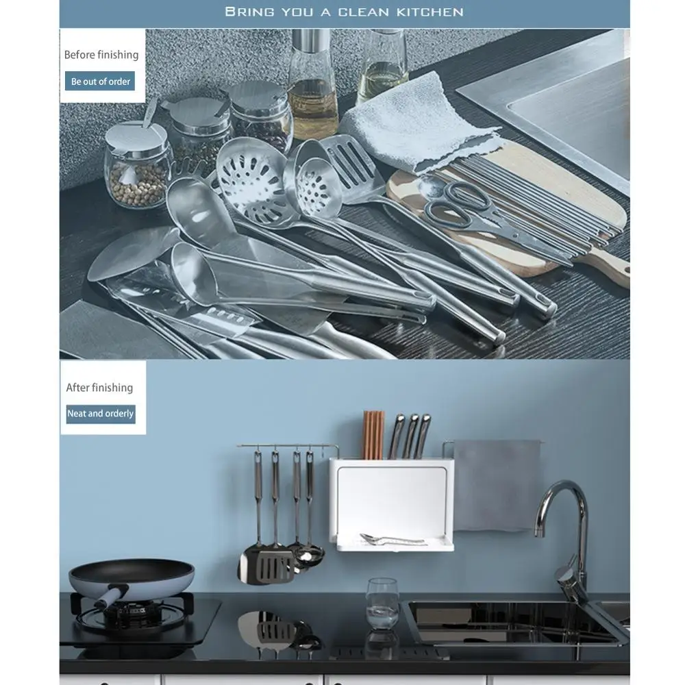 Кухонные принадлежности многофункциональная полка хранения из нержавеющей