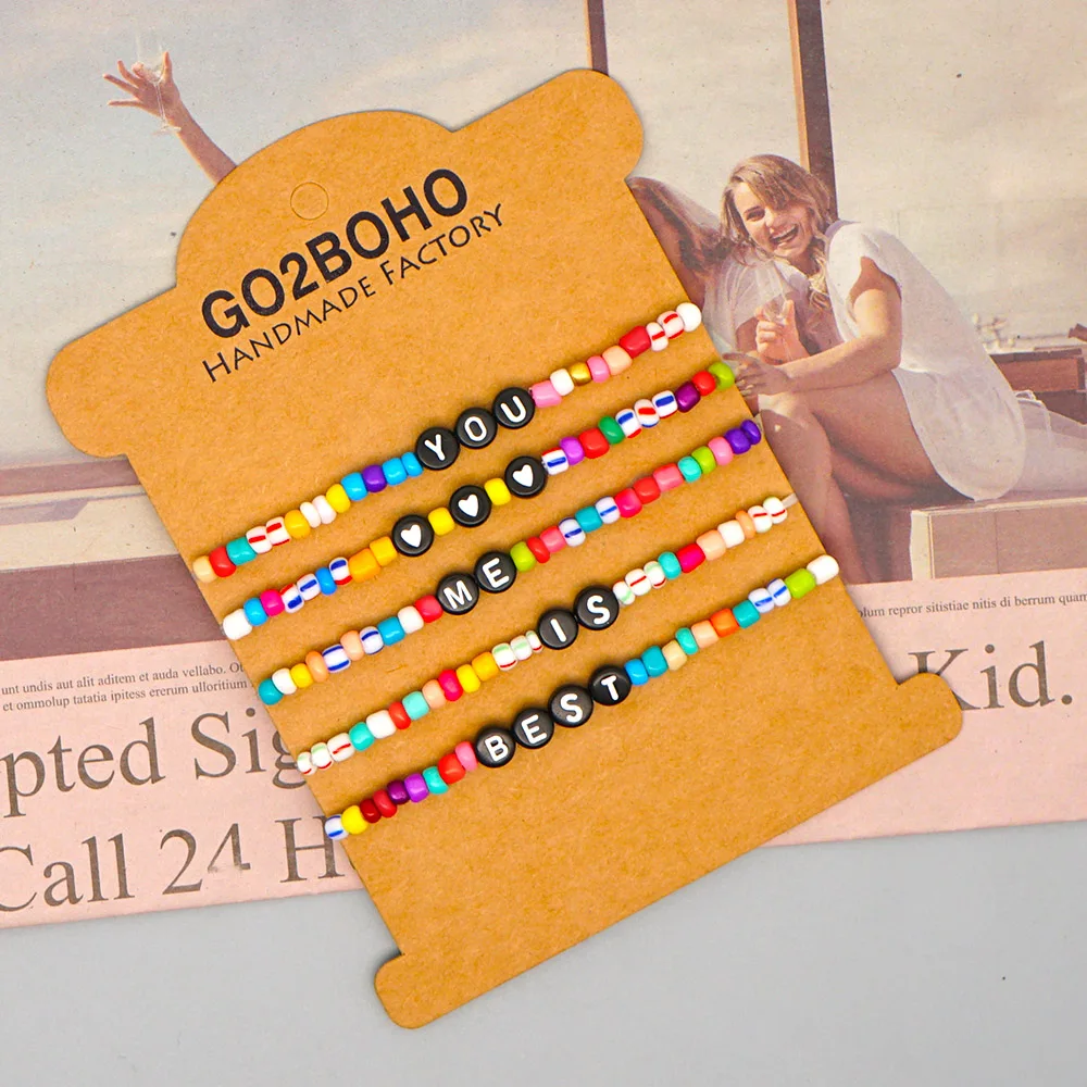 Браслет Shinus с сердечком женские браслеты буквами нарукавники в богемном стиле 2020