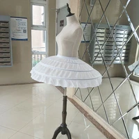 short petticoat with lace edge for prom wedding dress women a line underskirt bridal crinoline petticoat 2021