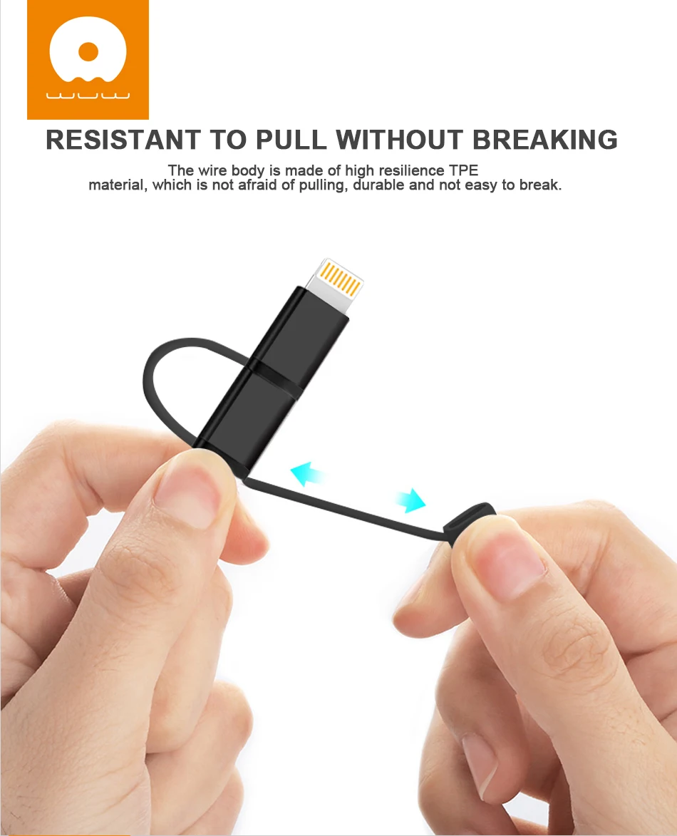 5A 4 в 1 USB кабель для мобильного телефона Micro usb type C кабель для зарядного устройства для iPhone XR XS Max X huawei шнур для быстрой зарядки данных