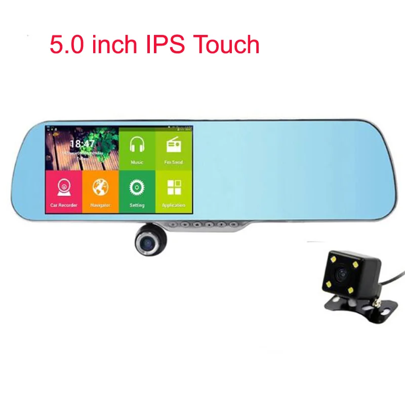 5 0 ''IPS Touch DVR зеркало заднего вида камера GPS навигация 8G ROM Автомобильная видео
