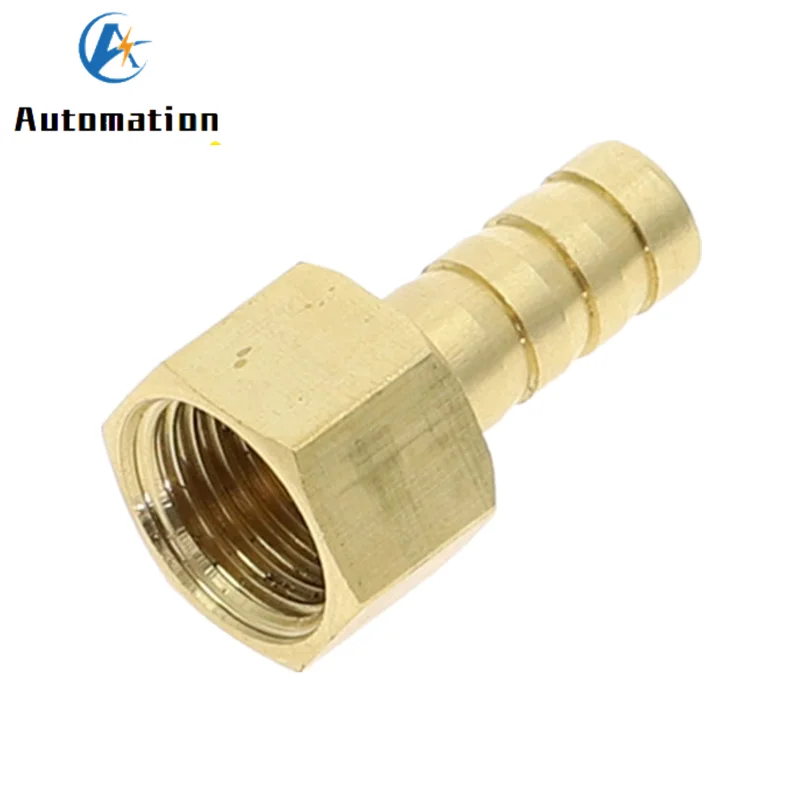 Pipe Fittings Brass Barb Hose Tail Fitting Fuel Air Gas Water Hose Oil ID 4mm-19mm to 1/8'' 1/4'' 3/8"1/2'' Female Thread Copper