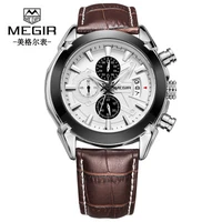 luxury high quality mens watch quartz high quality sport military leather led waterproof shockproof wrist watch