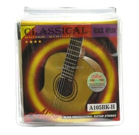 10sets alice classical guitar strings black nylon silver plated copper wound a105bk h