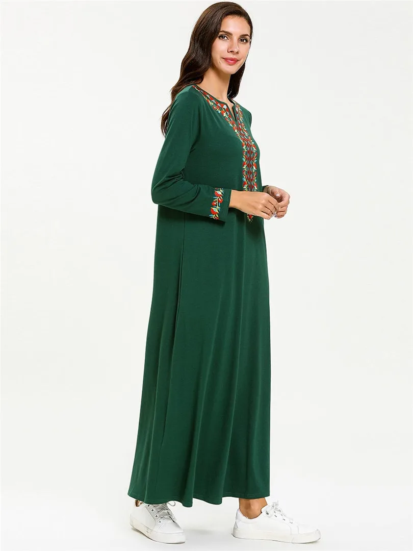 Абая мусульманское платье s Дубай marokkaanse кафтан исламское для женщин вышивка vestidos