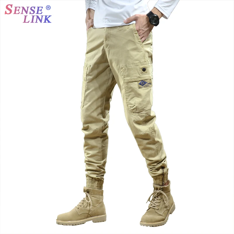 

Men Outdoor Fashion Casual Cargo Pants Men 2021 New Lightweight Tactical Joggers Sweat Trousers Pockets Streetwear Pants Men