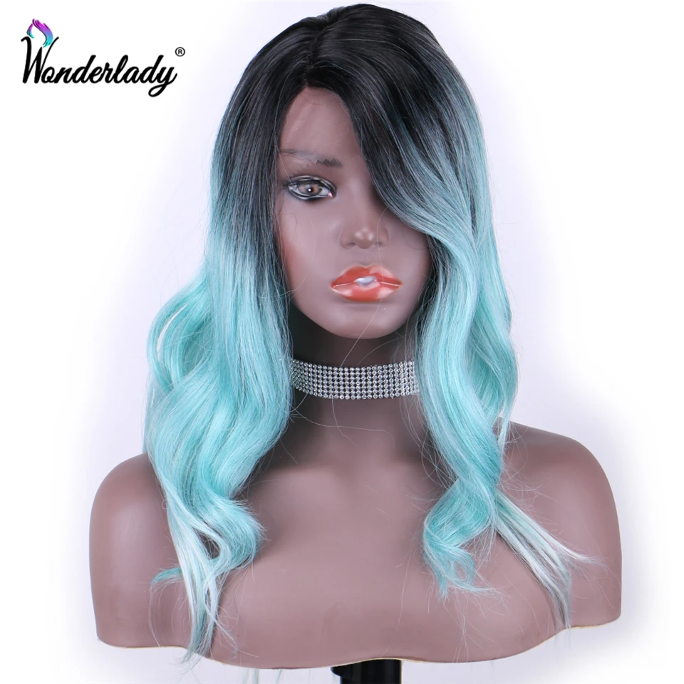 Парики из синтетического кружева спереди WonderLady Glueless Dark Root Ombre волнистые парики