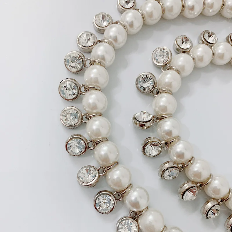 

Fashion Pearl Women Dress Belts Beads Waist Chain Belt For Women Belly Dance Accessories Alloy+Diamond Jewelry Waist Belts