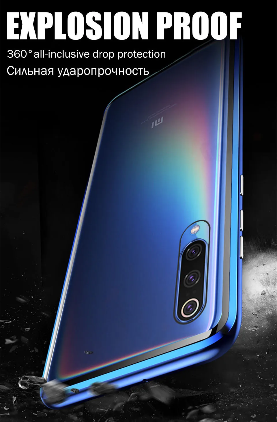 Металлический чехол с магнитной адсорбцией для Xiaomi Redmi mi 9t A3 Lite 9 SE mi CC9E, Задняя стеклянная крышка для Red mi Note 7, чехол Note 6 Pro