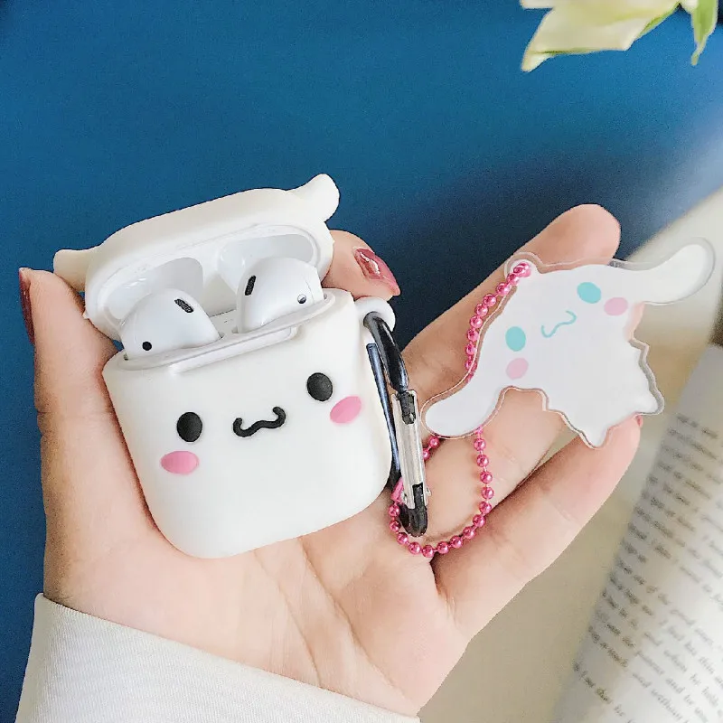 Милый мультяшный чехол для AirPods Cinnamoroll Melody Kuromi BadBadtz-maru помпон Purin наушников с