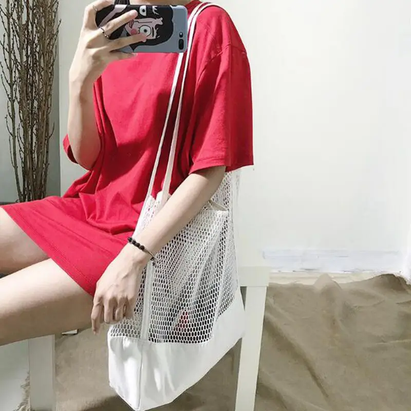 Новинка 2020 женская сумка с узором сетчатая открытая для песчаного пляжа посылка