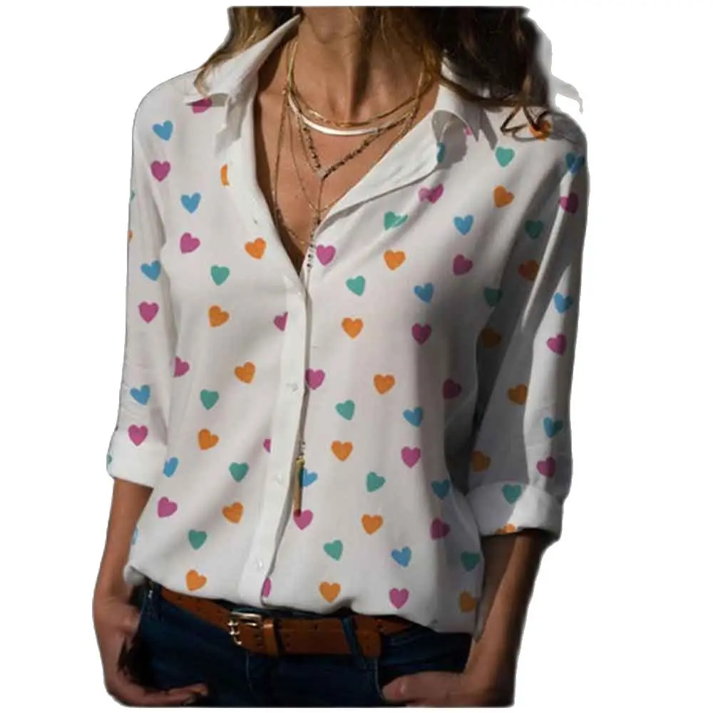 

Женские летние блузки с длинным рукавом, шифоновая блузка, повседневные топы Blusas Femininas размера плюс, 2019