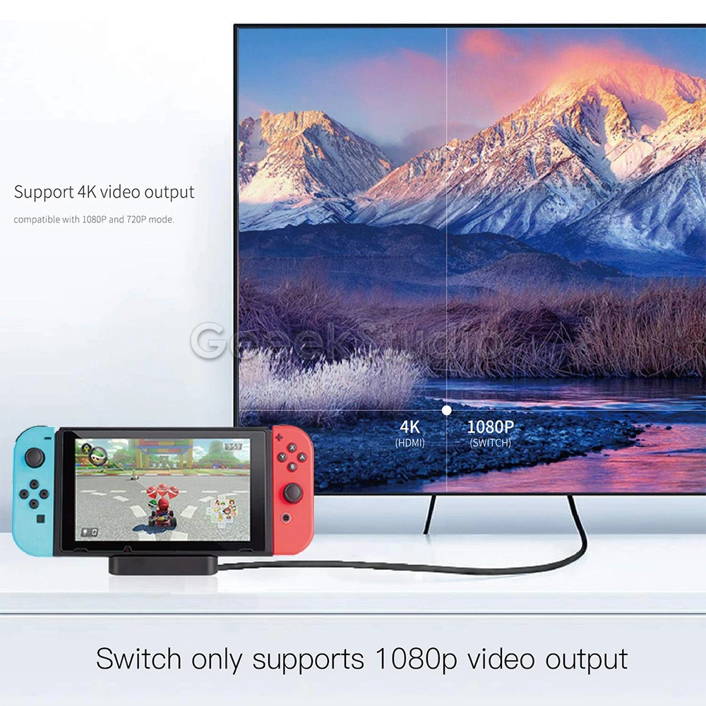 Портативная док-станция Gulikit NS05 для Nintendo Switch с USB-C PD зарядная подставка адаптер