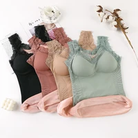 thermal underwear vest thermo lingerie woman winter clothing warm v neck top inner wear thermo black shirt undershirt intimate