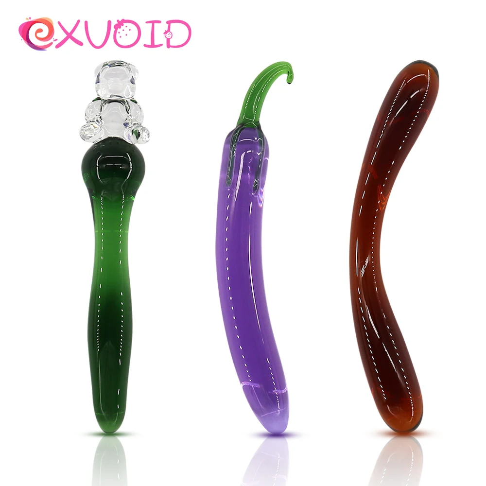 EXVOID без вибратор секс шоп Кристалл Баклажан большой пенис точка G массаж банан