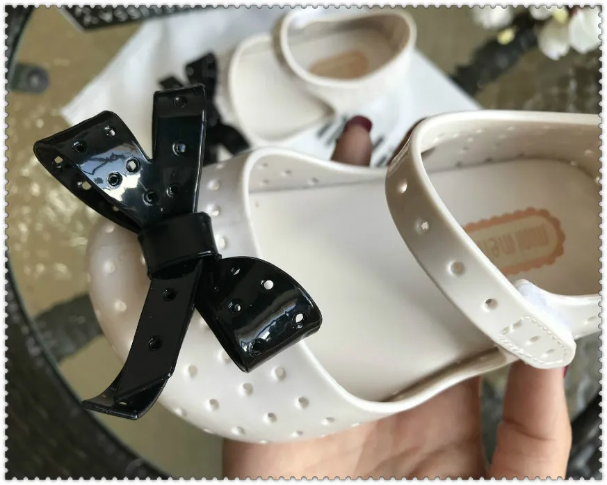 Сандалии желе для девочек Mini Melissa новые бразильские сандалии с бантом Детская