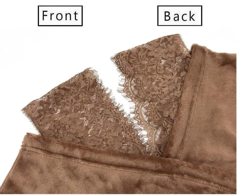 

Blouse Shirt Sexy patchwork flannel Lace high waist V-neck Pullover Nightclub Club winter comfort Shirt for women 2020