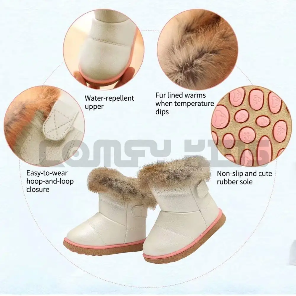 Удобные детские зимние ботинки детская обувь для девочек с резиновой подошвой