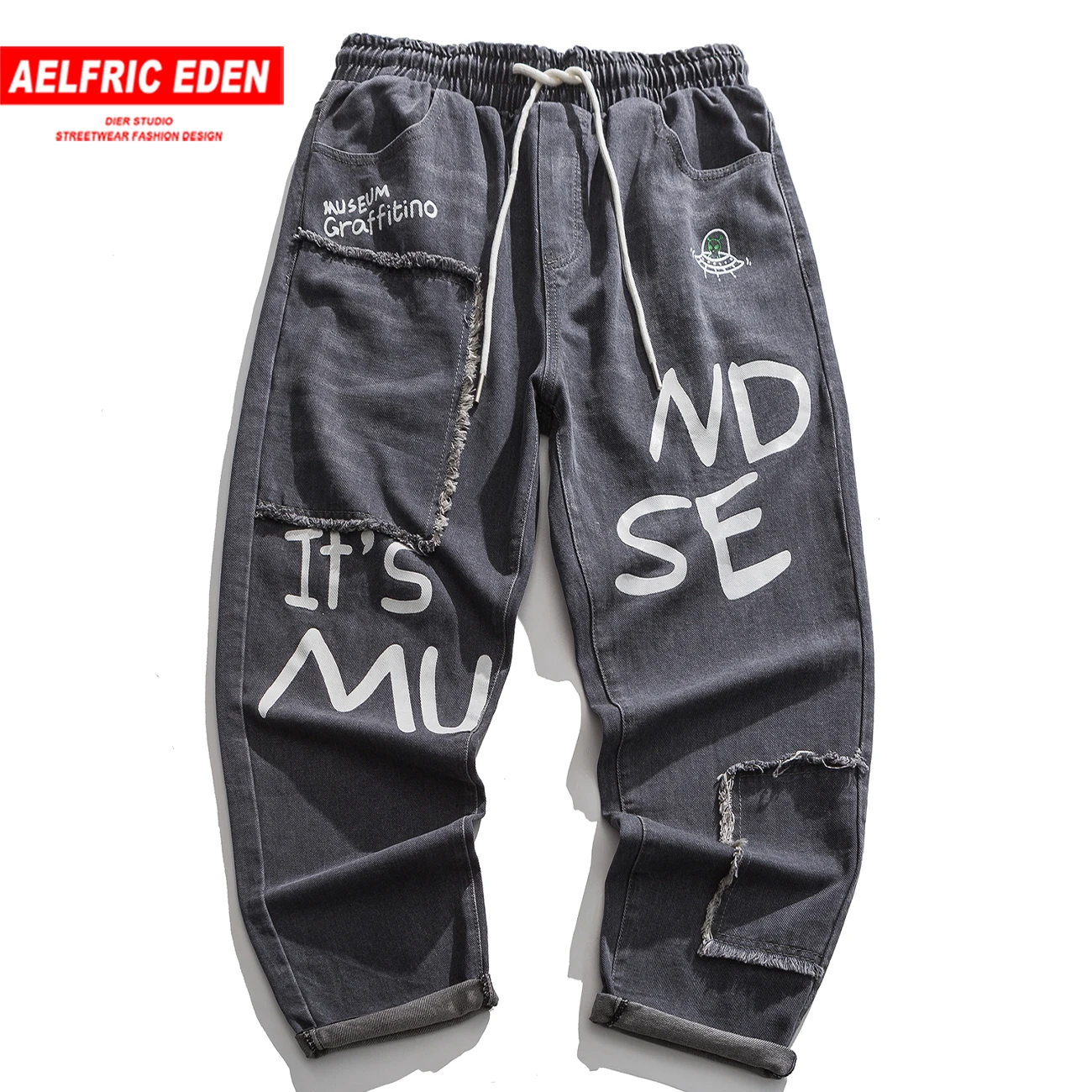 Штаны-шаровары мужские в стиле хип-хоп с принтом граффити | Мужская одежда