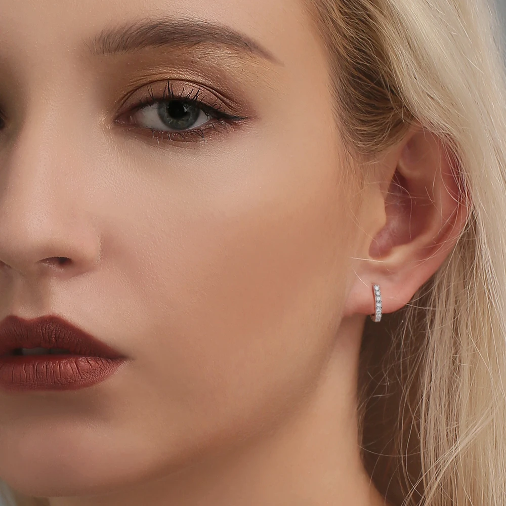 SUPERWEAR маленькие обручи серьги с камнями 925 пробы металлический браслет черный