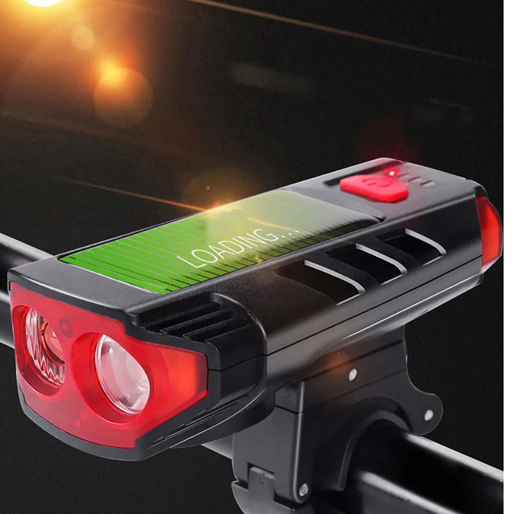 Фсветильник рь велосипедный на солнечной батарее с зарядкой от usb S8|Велосипедная