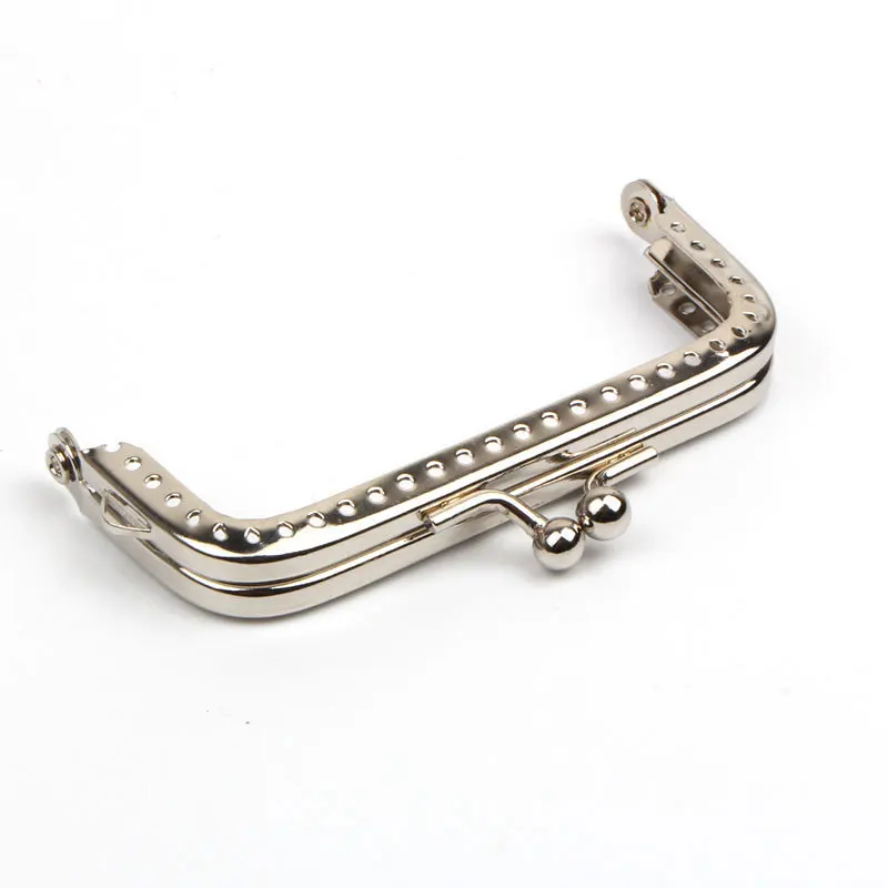 

1Pc Purse Frame Hanger DIY Bag Handles Purses Handle Rectangle Bag Parts 6.5-20cm Metal Kiss Clasp Bag Accessories Clasp For Bag