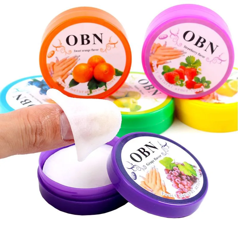 

6 PC Disposable Boxed Nail Remover Cotton Sheet Towel Fruit Flavor Nail Removed Cotton Nail Polish Removal Towel