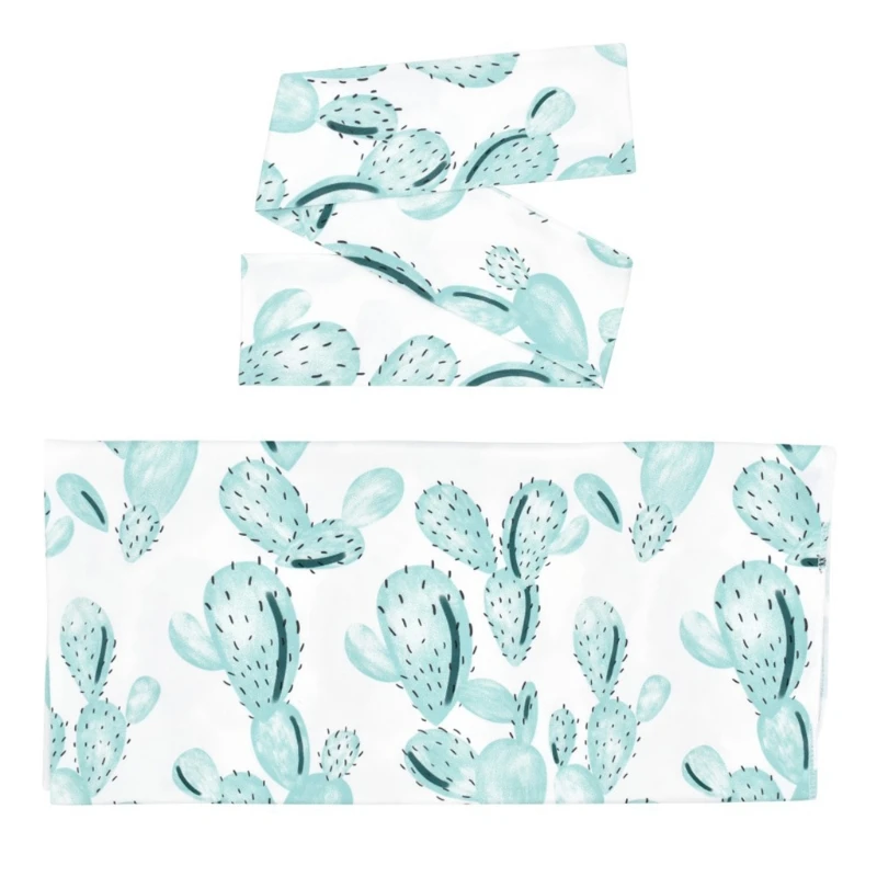 

2Pcs/Set Newborn Sleeping Bag Hair Band Kit Infant Floral Swaddle Wrap Baby Receiving Blanket Headband Set C5AF